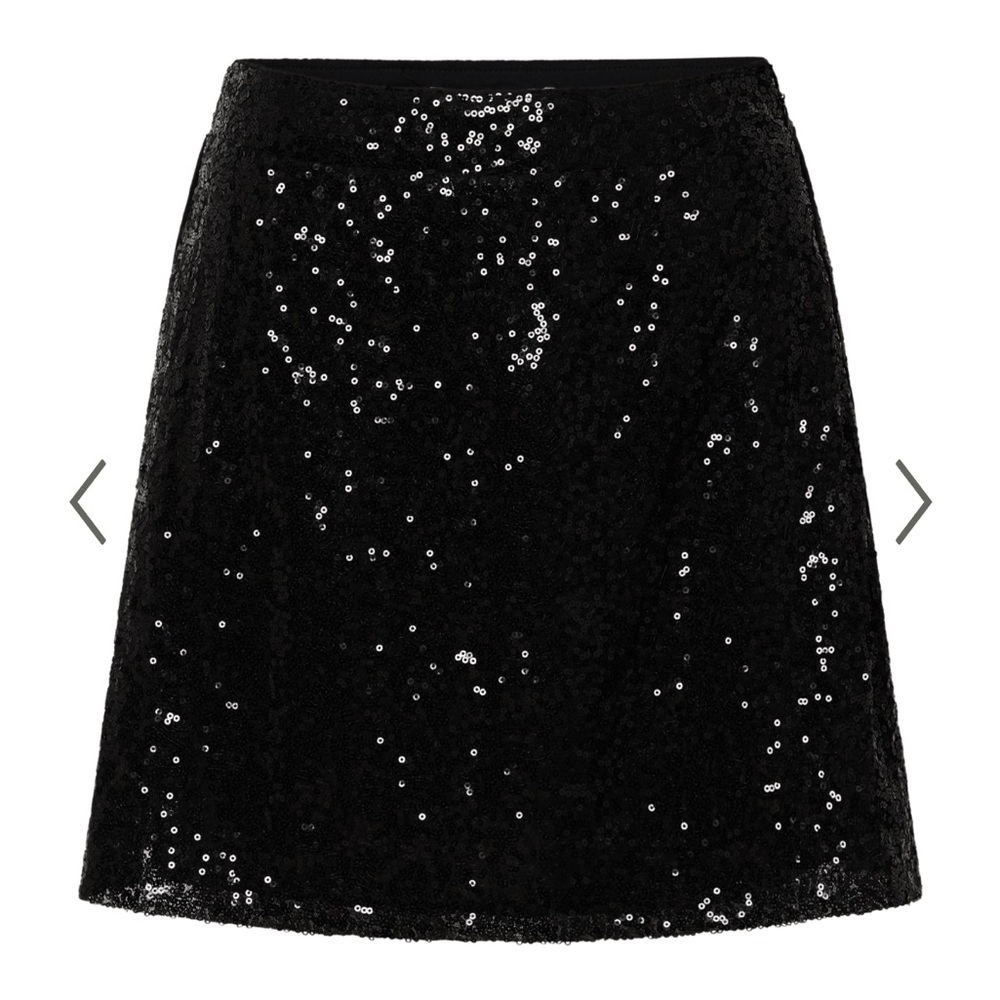 Black sequin mini skirt